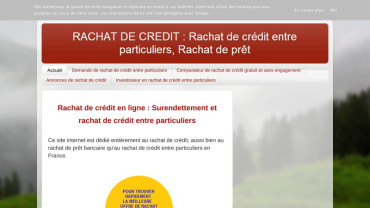 Page d'accueil du site : Rachat Credit Entre Particulier