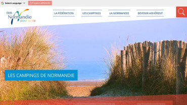 Page d'accueil du site : Campings de la Normandie