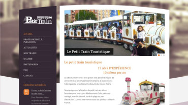 Page d'accueil du site : Le Petit Train