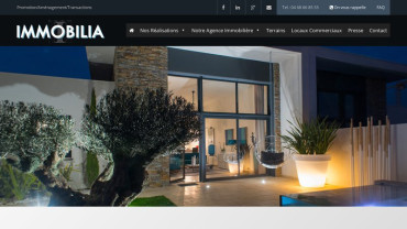 Page d'accueil du site : Euro Immobilia