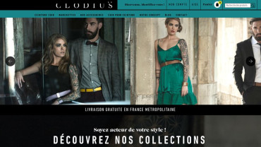 Page d'accueil du site : Clodius France
