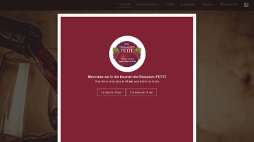 Page d'accueil du site : Domaine Petit