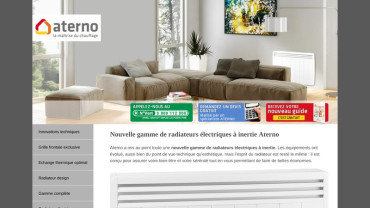 Page d'accueil du site : Aterno Innovation