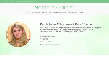 Page d'accueil du site : Nathalie Garnier