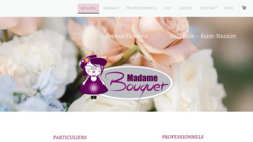 Page d'accueil du site : Madame Bouquet