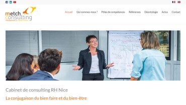 Page d'accueil du site : Metch Consulting
