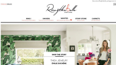 Page d'accueil du site : Ring the belle