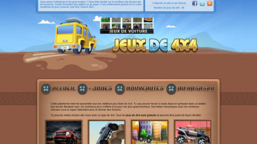 Page d'accueil du site : Jeux de 4X4