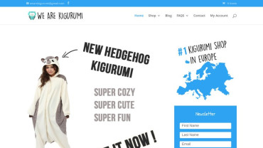 Page d'accueil du site : We Are Kigurumi