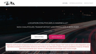 Page d'accueil du site : Tds Transport