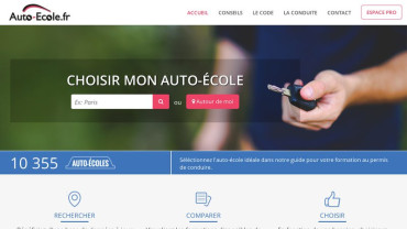 Page d'accueil du site : Auto-ecole.fr