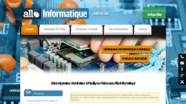 Page d'accueil du site : Allo-Informatique Neuilly-sur-Seine