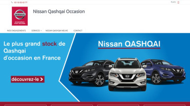 Page d'accueil du site : Nissan Qashqai