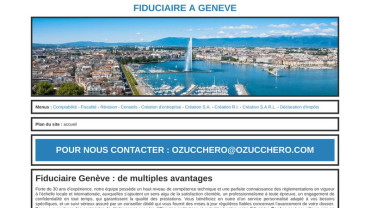 Page d'accueil du site : Fiduciaire à Genève