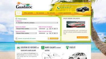 Page d'accueil du site :  Guadaloc