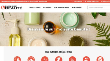 Page d'accueil du site : Mon Site Beauté