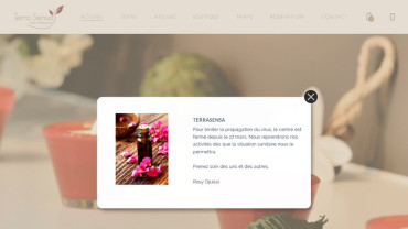 Page d'accueil du site : TerraSensa.be