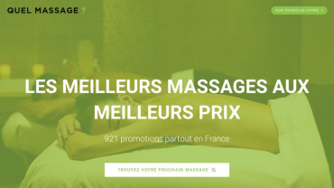 Page d'accueil du site : Quel Massage