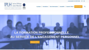 Page d'accueil du site : Institut Politique Léon Harmel