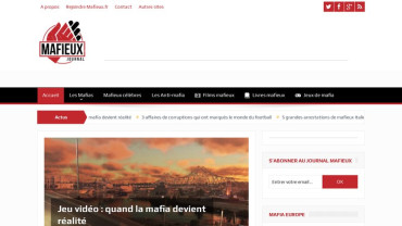 Page d'accueil du site : Mafieux.fr