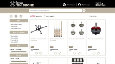Page d'accueil du site : Je veux un drone