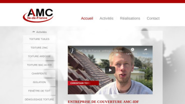 Page d'accueil du site : Amc Idf