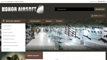 Page d'accueil du site : Honor Airsoft