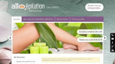Page d'accueil du site : Epilative-Définitive à Lyon
