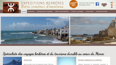 Page d'accueil du site : Expéditions berbères