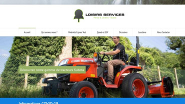 Page d'accueil du site : Loisirs Services