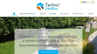 Page d'accueil du site : Technic Jardins