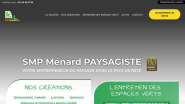 Page d'accueil du site : SMP