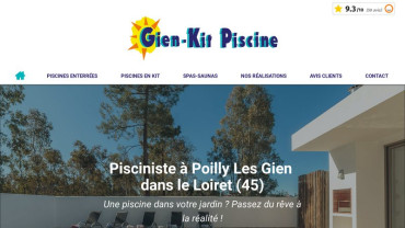 Page d'accueil du site : Gien Kit Piscine