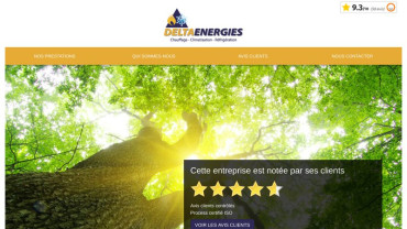 Page d'accueil du site : Delta Energies