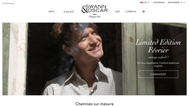 Page d'accueil du site : Swann & Oscar