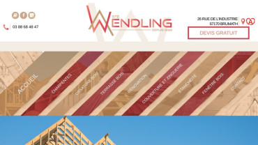 Page d'accueil du site : Wendling