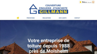 Page d'accueil du site : Gillmann