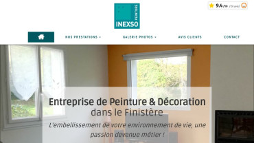 Page d'accueil du site : Inexso Peinture