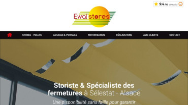 Page d'accueil du site : Ewal Stores