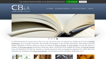Page d'accueil du site : Cabinet Bouchara