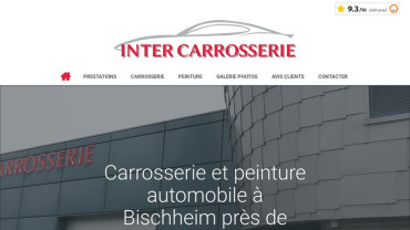 Page d'accueil du site : Inter Carrosserie