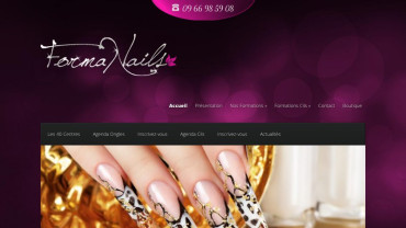 Page d'accueil du site : Forma Nails