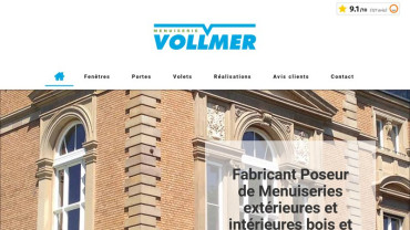 Page d'accueil du site : Vollmer