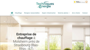 Page d'accueil du site : Techniques Energie