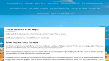 Page d'accueil du site : Hôtel Saint-Tropez