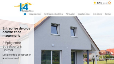 Page d'accueil du site : H4 Constructions