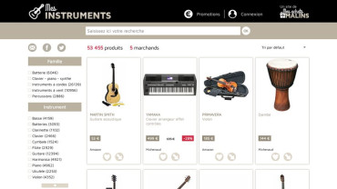 Page d'accueil du site : Mes Instruments