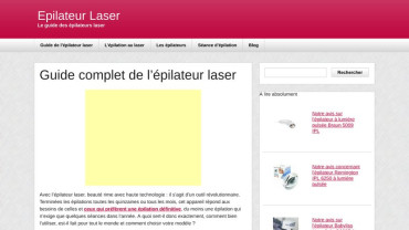 Page d'accueil du site : Epilateur Laser
