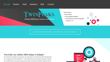 Page d'accueil du site : Twin Peaks