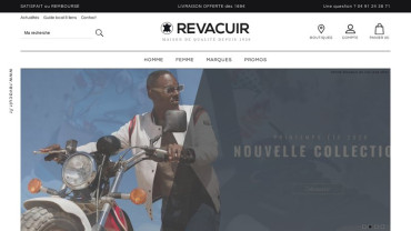 Page d'accueil du site : Revacuir